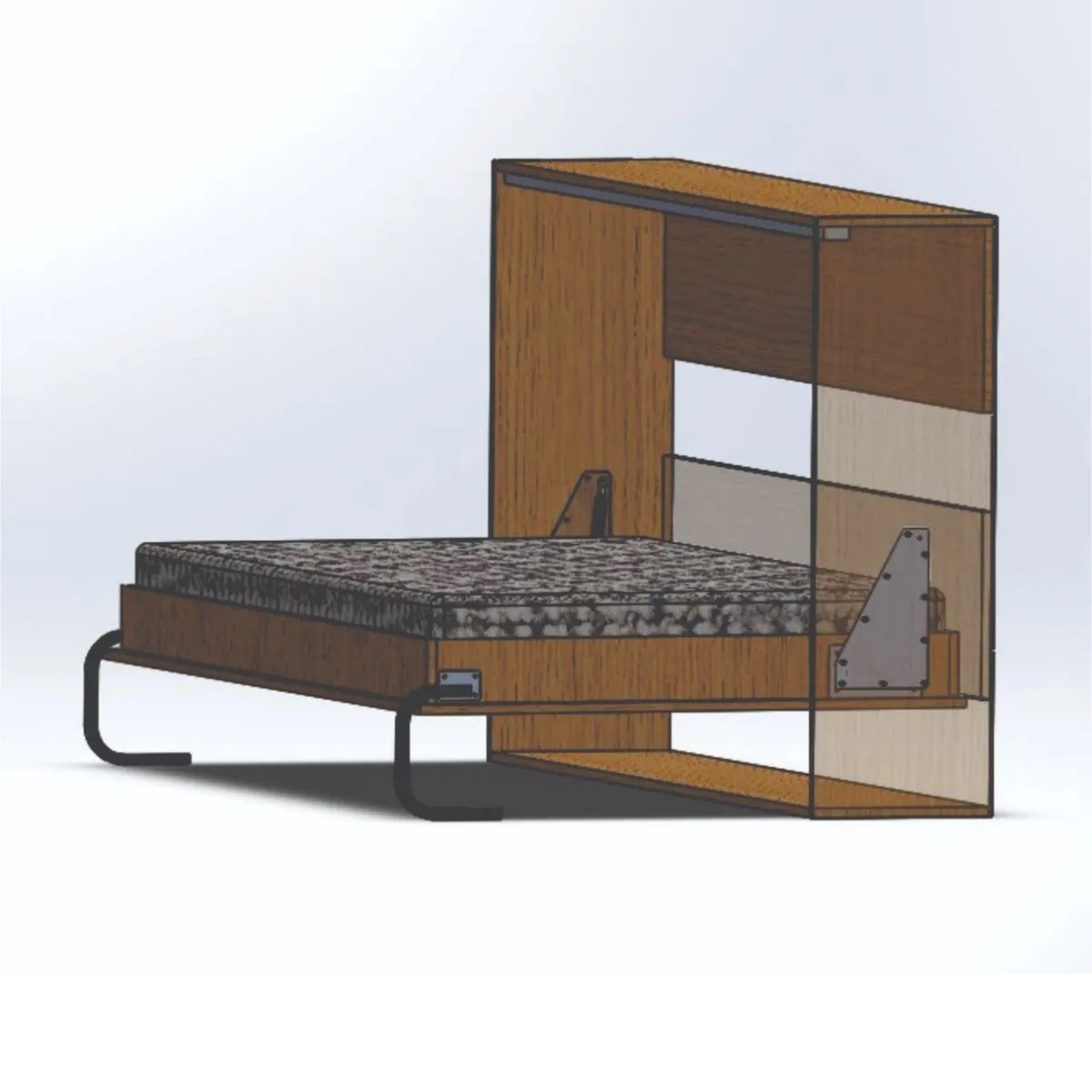 Herraje para cama de 2 plazas + escritorio (Majestic) - Hiddenbed